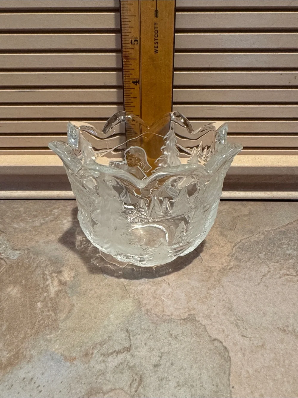 Mikasa Clear Glass  Tea Light Holder